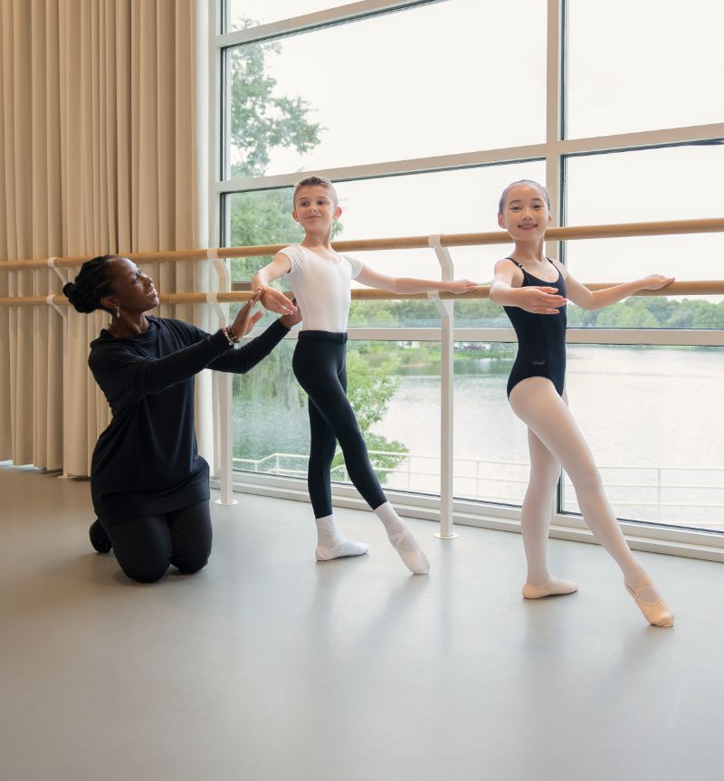 Ballet Students at Barre with Instructor